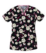 Coming Up Roses Split Neck Top